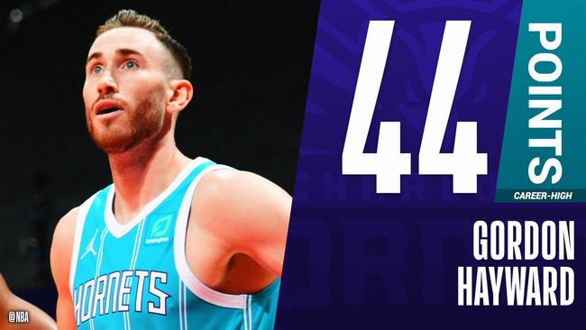 NBA | Video: Gordon Hayward scores career-high 44 in win over Hawks