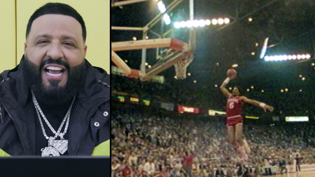 NBA | Video: DJ Khaled reacts to Dr. J's iconic free-throw line dunk